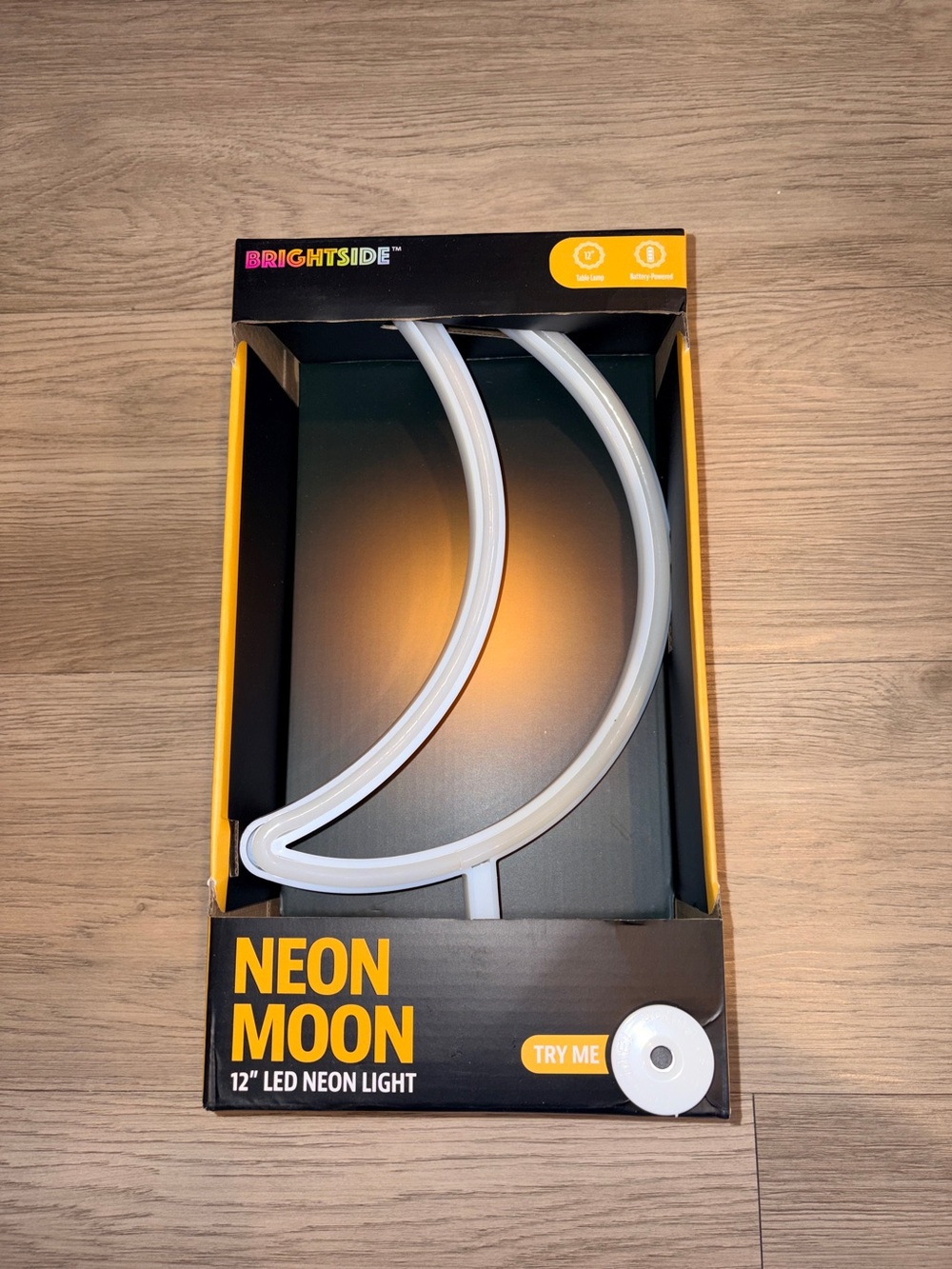 BRIGHTSIDE Neon Moon 12" LED Neon Light - White